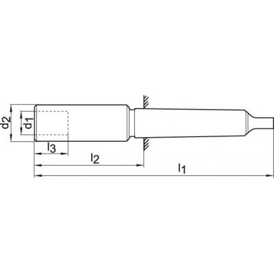 Držiak na záhlbník s vodiacim čapom, kombinovaný stopka MK1 rozmer 0 GFS - obrázek