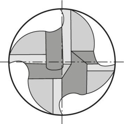 Hrubovacia fréza, krátka DIN844 HSSE-PM TiALN typ NR 16 mm FORMAT  - obrázek
