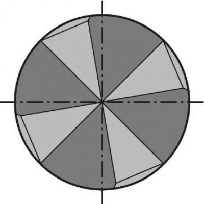 Odihlovacia fréza DIN6527 tvrdokov tvrdokov 90 ° 6,0 mm FORMAT - obrázek