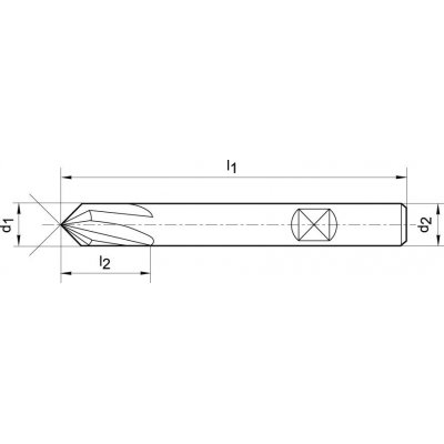 Odihlovacia fréza NC DIN6527 tvrdokov 60 ° 4mm FORMAT - obrázek