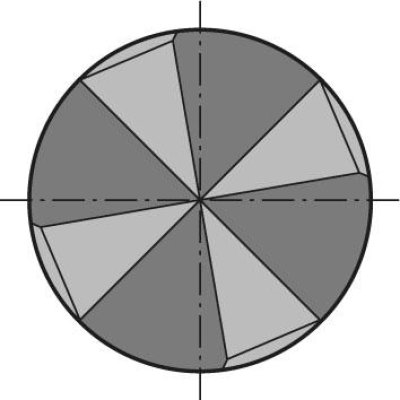 Odihlovacia fréza NC DIN6527 tvrdokov TiAlN 60 ° 20mm FORMAT GT - obrázek