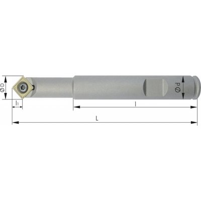 Fazetovací a strediaci fréza 45 ° Z1 D12mm pre SOMT 09