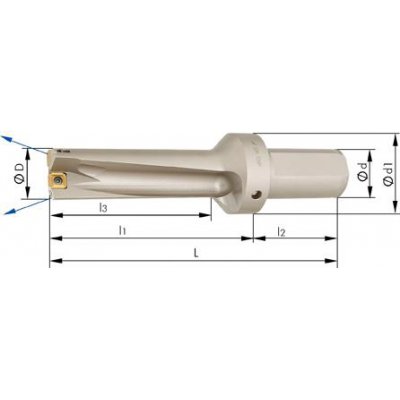 Plný vrták na VBD vnútorné chladenie DX3 16mm - obrázek