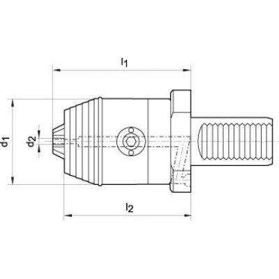 Krátke skľučovadlo NC 40 / 0,5-13mm / vnútorné chladenie WTE - obrázek