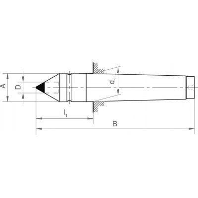 Centrovací hrot pevný DIN806 MK 5 vložka tvrdokov FORMAT - obrázek