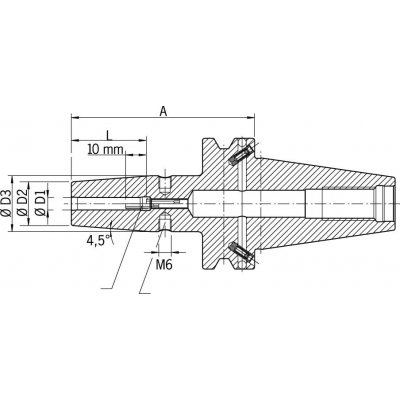 Skľučovadlo pre tepelné upínanie JISB6339ADB BT40 3x90mm Haimer - obrázek