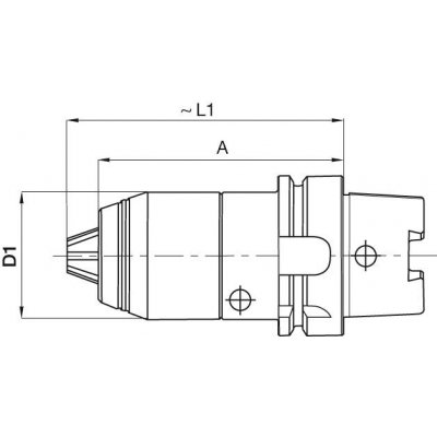 Krátke skľučovadlo na vrtáky CNC DIN69893 vnútorné chladenie 1-16mm HSK 63 FORMAT - obrázek