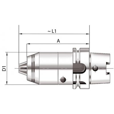 Krátke skľučovadlo na vrtáky CNC DIN69893 vnútorné chladenie 1-16mm HSK 63 FORMAT - obrázek