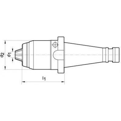 Krátke skľučovadlo na vrtáky CNC DIN2080 1-16mm SK40 FORMAT - obrázek