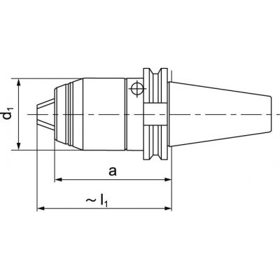 Krátke skľučovadlo na vrtáky CNC DIN69871 vnútorné chladenie 1-16mm SK40 FORMAT - obrázek