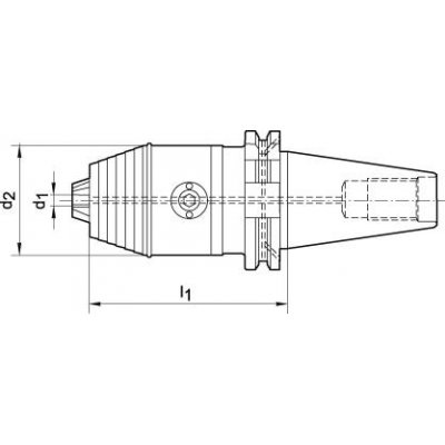 Krátke skľučovadlo DIN69871 ADB R / L 0,5-13 SK40 WTE - obrázek