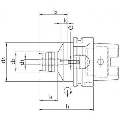 Hydraulické skľučovadlo DIN69893A HSK-A63 6x70mm WTE - obrázek