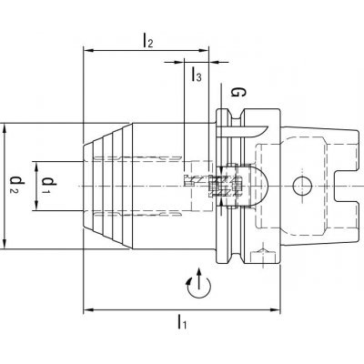 Hydraulické skľučovadlo DIN69893A HSK-A63 20x80mm WTE - obrázek