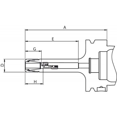 Klieštinový upínač DIN69893A CP16 HSK-A 63-100 Fahrion - obrázek
