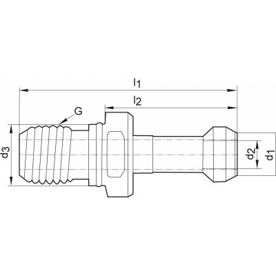 Uťahovací čap JISB6339 BT40 45 ° FORMAT - obrázek