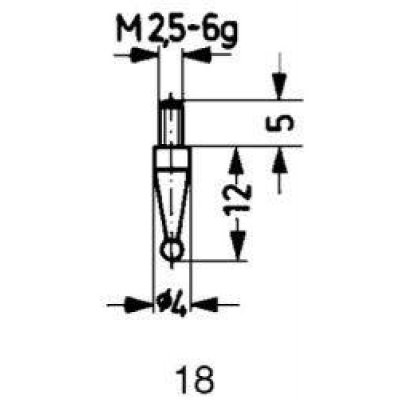 Merací snímač oceľ typ 18 / 5,0mm Käfer