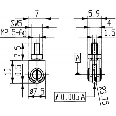 Merací snímač oceľ typ 22 / 7,5mm Käfer - obrázek