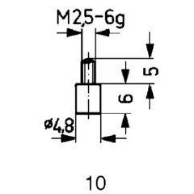 Merací snímač tvrdokov typ 10 / 4,8mm Käfer