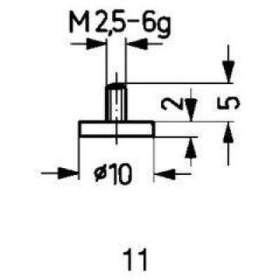 Merací snímač tvrdokov typ 11 / 10,0mm Käfer