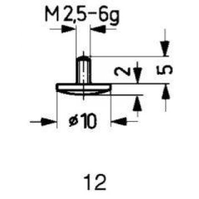 Merací snímač tvrdokov typ 12 / 10,0mm Käfer
