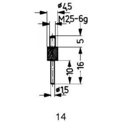 Merací snímač tvrdokov typ 14 / 1,5mm Käfer