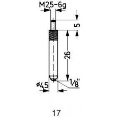 Merací snímač tvrdokov typ 17 / 26,0mm Käfer