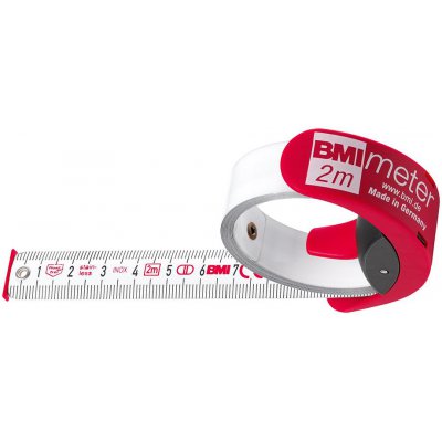 Vreckový zvinovací meter BMImeter 2mx16mm biely BMI