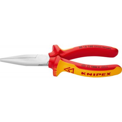 Kliešte s dlhými čeľusťami, tvar 1, ploché VDE 160mm KNIPEX