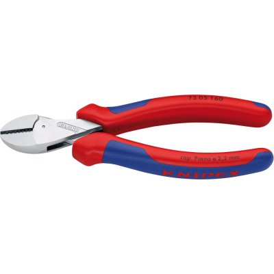 Kompaktný bočné štiepacie kliešte hlava pochrómovaná a plastové návleky 160mm KNIPEX