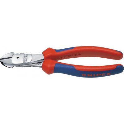 Silové bočné štiepacie kliešte hlava pochrómovaná a viaczložkové návleky 160mm KNIPEX