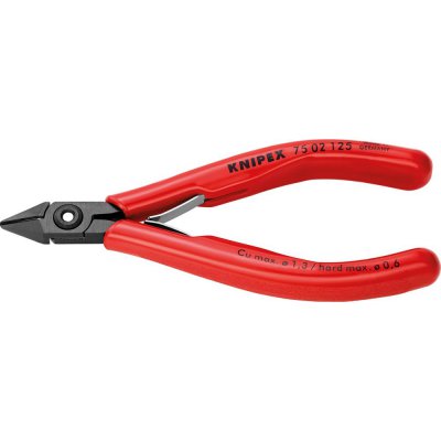 Bočné štiepacie kliešte pre elektroniku, fazeta, 125mm KNIPEX