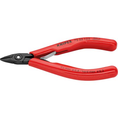 Bočné štiepacie kliešte pre elektroniku, špicatá hlava, 125mm KNIPEX