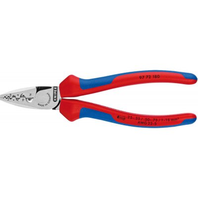 Kliešte na dutinky viaczložkové návleky 180mm qmm KNIPEX