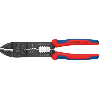 Krimpovacie kliešte 9722240 pre izolovaná káblové oká 0,75-6qmm KNIPEX