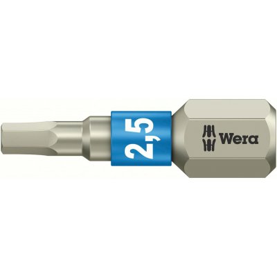 Bit nerez 1/4" DIN3126C6,3 vnútorný 6-hran, 2,5x25mm Wera