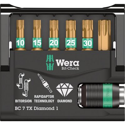 Sada bity Bit-Check 7 TX Diamond 1 Wera