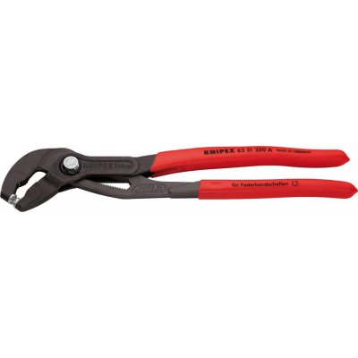 Kliešte na hadicovú sponu, pre pružinové pásové spony plastové návleky 250 mm KNIPEX