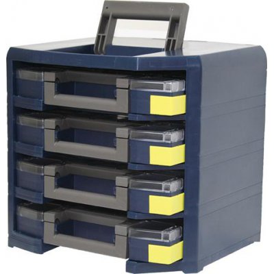 Ručné box HandyBoxxser polypropylén, 4 sortimentovej kufríky, modré Raaco