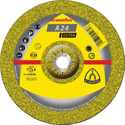 Hrubovací kotúč, prehnutý A24 extra 125x6mm KLINGSPOR