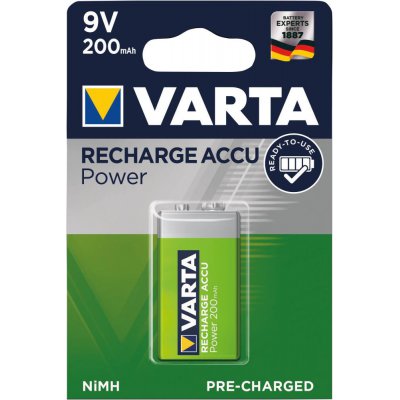 Batérie RECHARGEABLE Aku e-block 9V 200mAh VARTA