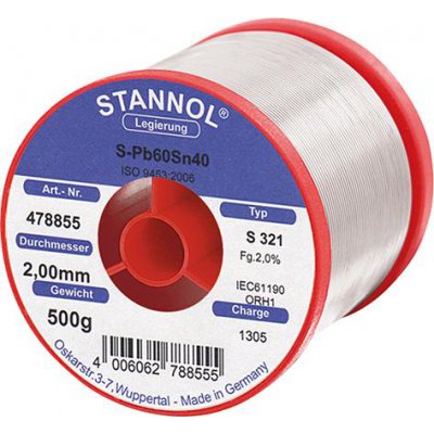 Spájkovací drôt 478855 500g O2mm Stannol