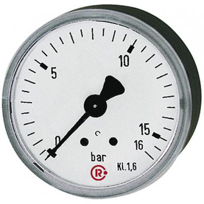 Manometer, na zadnej strane centrický 63mm 0-6bar G1 / 4" Riegler