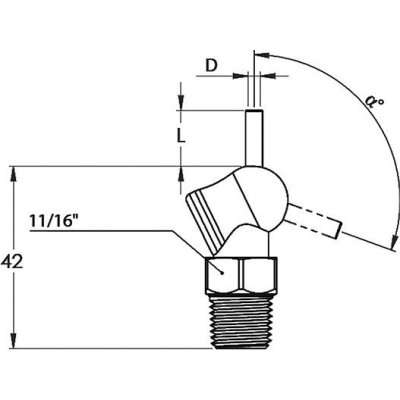 Vysokotlaková tryska XW pre hadice na chladivo 1/8" 70bar O4,1x12,7mm modro-oranžová LOC-LINE - obrázek