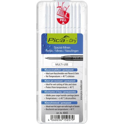 Sada tuhy pre Hĺbkový značkovač Pica-Dry vodeodolná, biela Pica