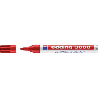 Permanentný popisovač 3000 červená edding