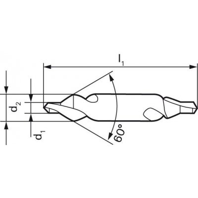 Strediaci vrták DIN333 HSS TiN tvar A 5mm FORMAT - obrázek