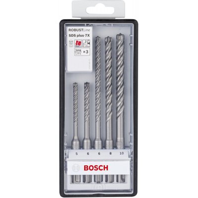 Sada vrtáky SDS-plus plus-7x 5 ks. 5/6/6/8 / 10mm Bosch