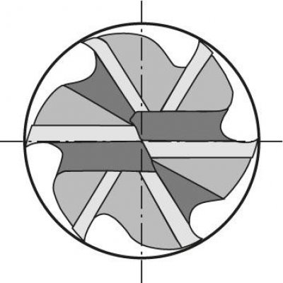 Stopková fréza dlhá 92 tvrdokov AlTiN+ Z6 45 ° stopka HB 16,0 mm FORTIS - obrázek