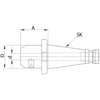 Upínací tŕň DIN2080 D6mm SK40 Fortis - obrázek