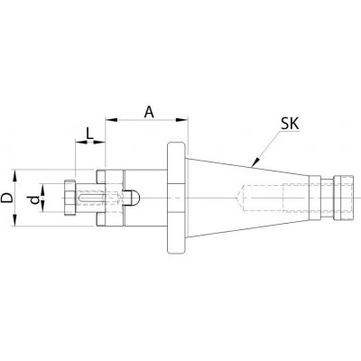 Kombinovaný nástrčný tŕň na frézy SK40-22 Fortis - obrázek